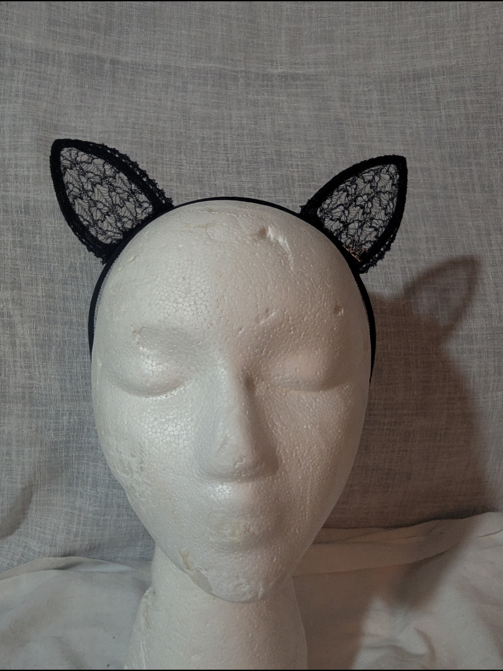 Maison Martin Margiela Black Lace Cat Ear Headband